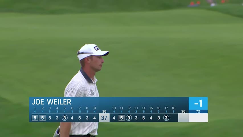 Joe Weiler makes birdie on No. 17 at Korn Ferry Tour Champ