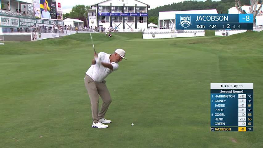 Freddie Jacobson makes birdie on No. 18 at DICK'S Open