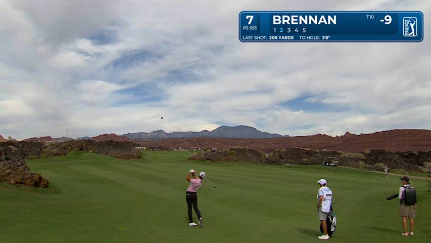 Michael Brennan’s eagle-producing approach earns Shot of the Day as he posts 64 in Round 3 of the Bank of Utah Championship.