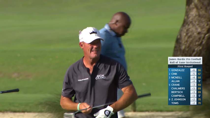 Alex Cejka makes birdie on No. 18 at James Hardie Pro Football Hall of Fame Invitational