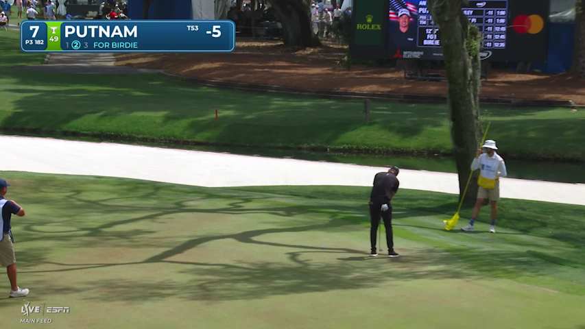Andrew Putnam sinks 13-foot birdie putt on No. 7 at RBC Heritage