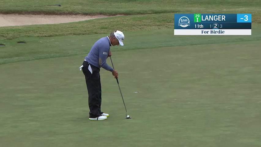 Bernhard Langer makes birdie on No. 11 at SAS Championship