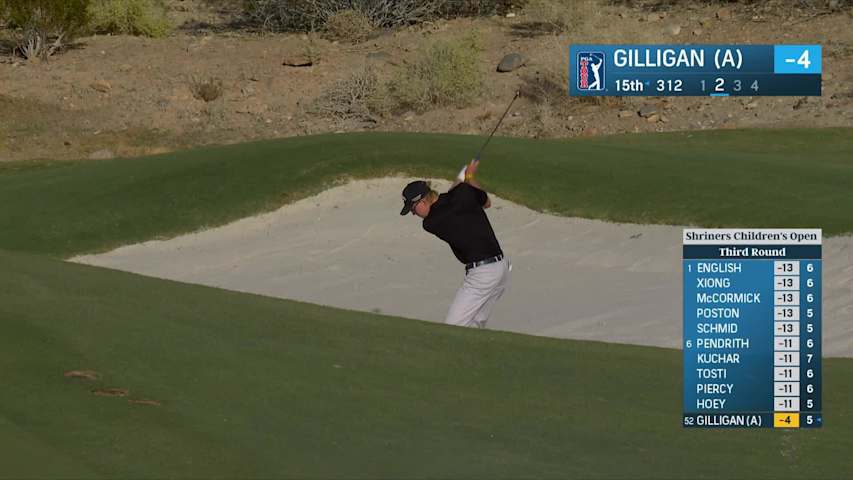 Ian Gilligan's bunker play leads to birdie at Shriners Children's Open