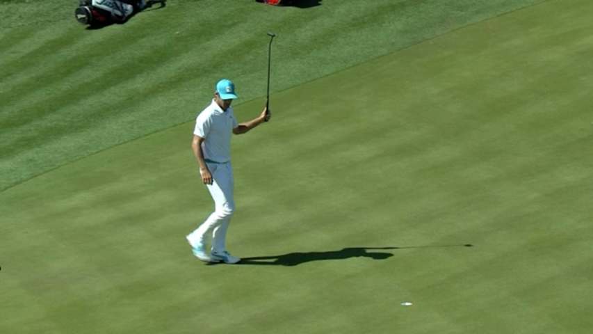 Will MacKenzie makes a 13-foot birdie putt on No. 17 at Valero
