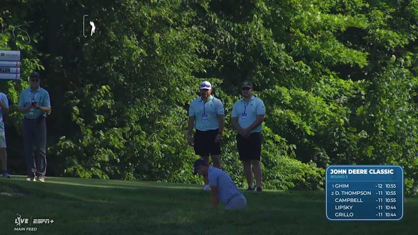 Lee Hodges makes birdie on No. 1 at John Deere
