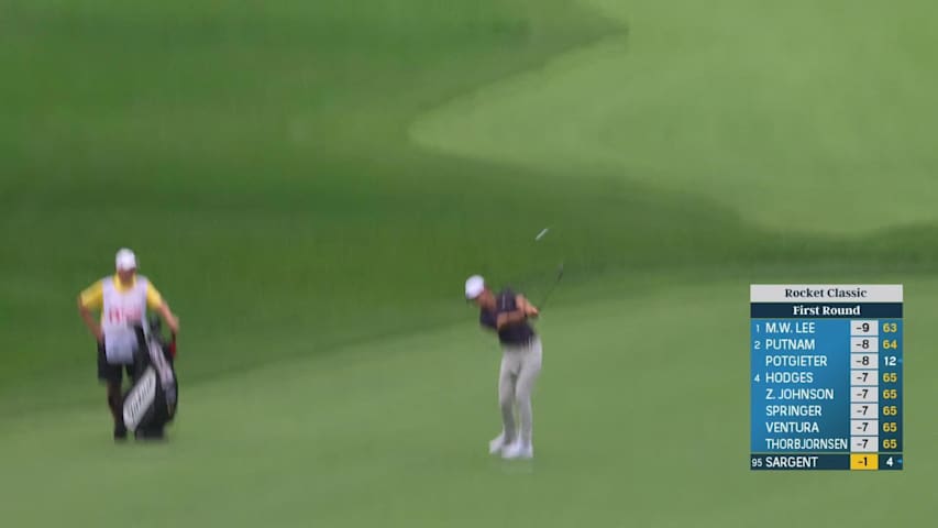 Gordon Sargent makes birdie on No. 14 at Rocket Classic