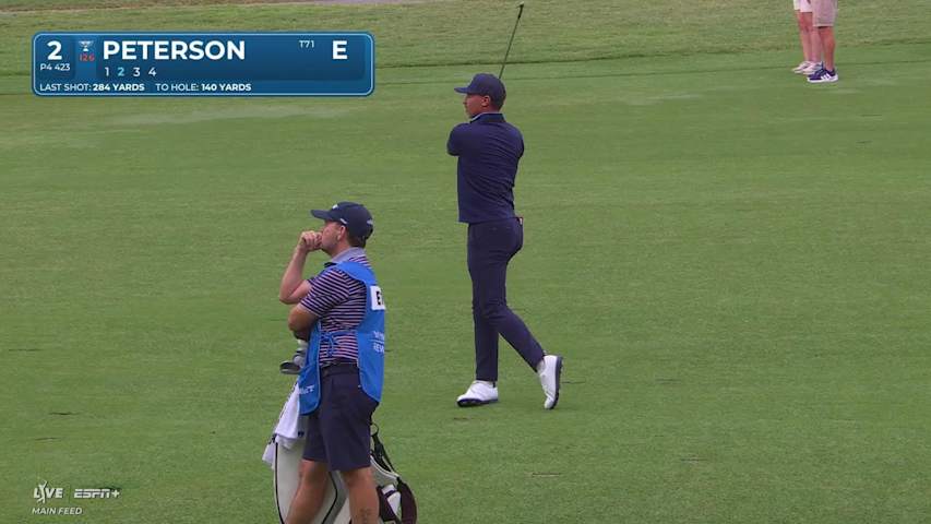 Paul Peterson makes birdie on No. 2 at Wyndham