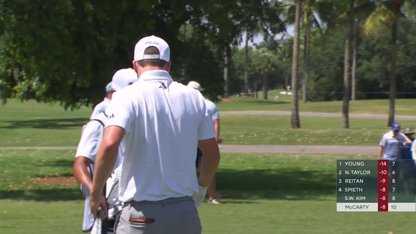 Matt McCarty's 151-yard approach sets up birdie on No. 11 at Cadillac