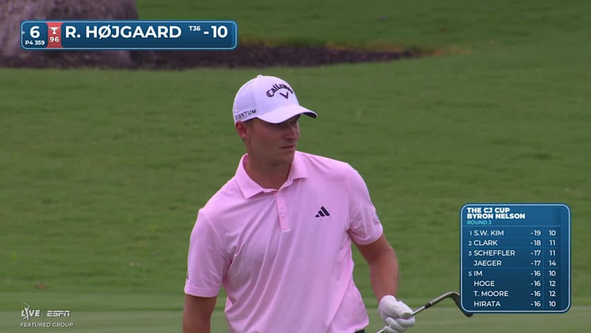 Rasmus Højgaard's 100-yard approach sets up birdie on No. 6 at THE CJ CUP