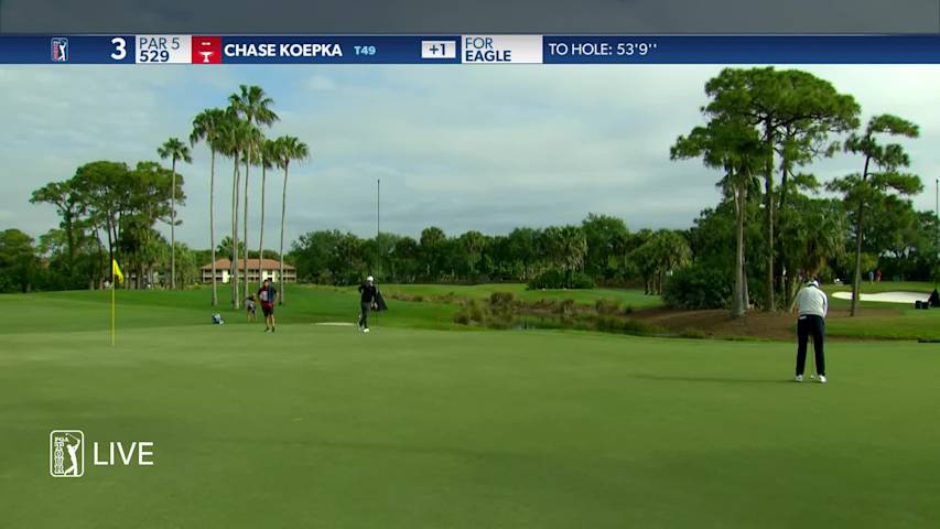 Chase Koepka makes birdie on No. 3 in Round 4 at Honda