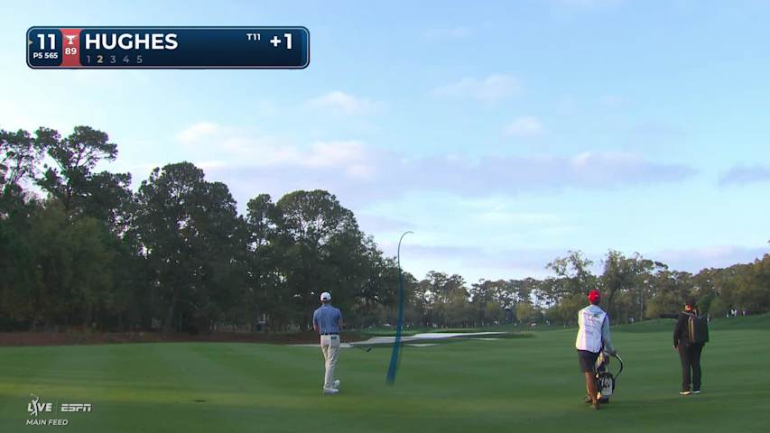 Mackenzie Hughes hits 251-yard approach to 8 feet, sets up eagle