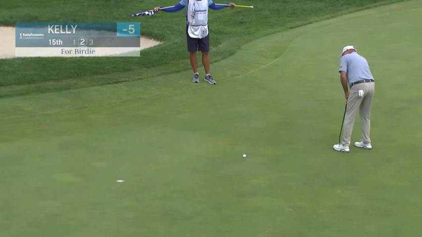 Jerry Kelly drops in birdie putt at Kaulig Co. Championship