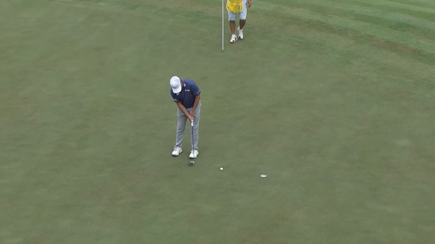 Heath Slocum makes short birdie putt at Principal