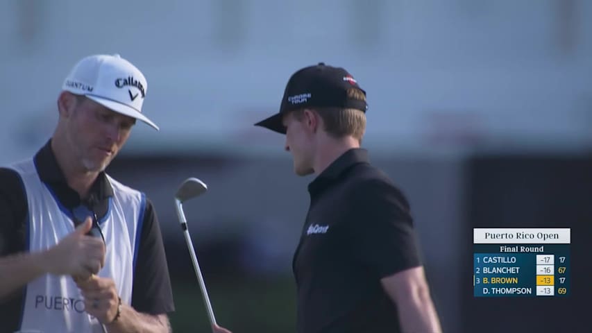 Blades Brown makes birdie on No. 18 at Puerto Rico