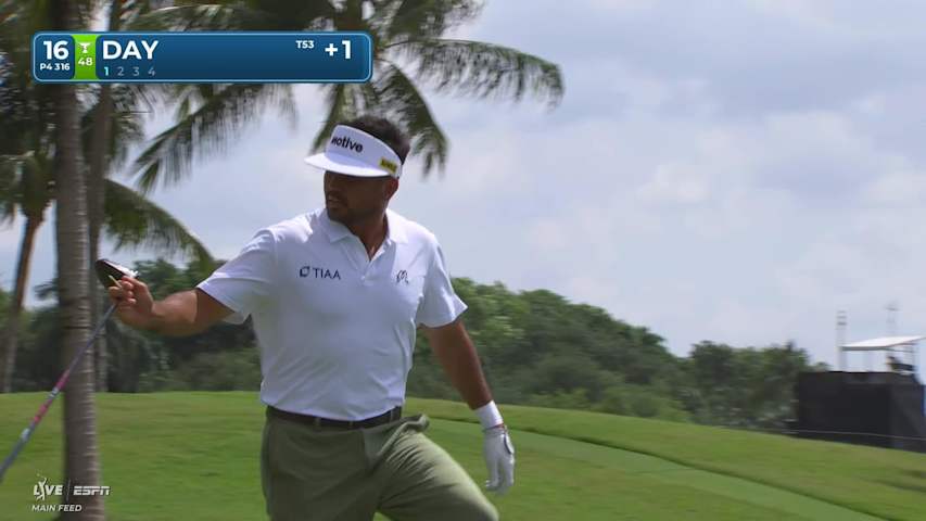Jason Day hits drive to 31 feet, sets up birdie on No. 16 at Cadillac