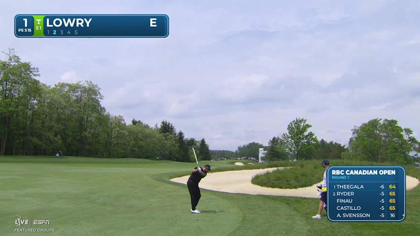Shane Lowry reaches par-5 No. 1 in two, makes birdie at RBC Canadian