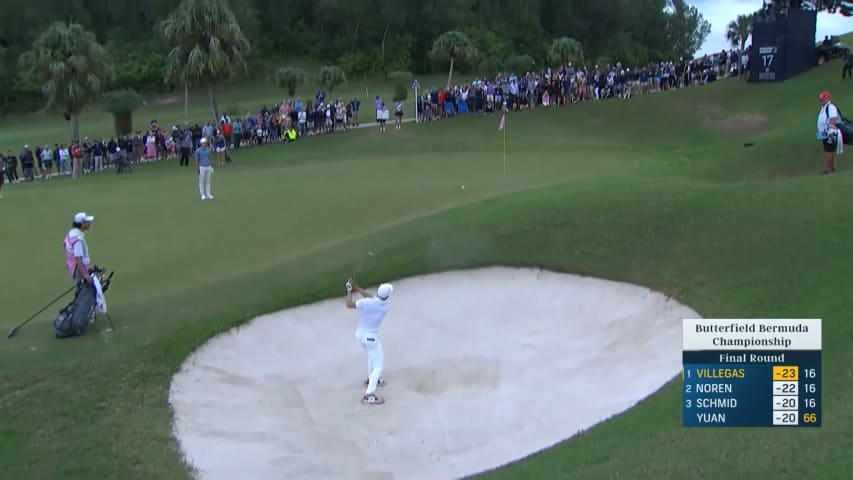 Camilo Villegas' bunker play leads to birdie at Butterfield Bermuda