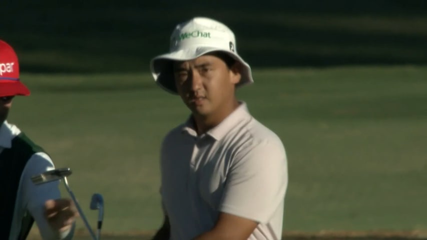 Zecheng Dou cozies approach to yield birdie at Sanderson Farms