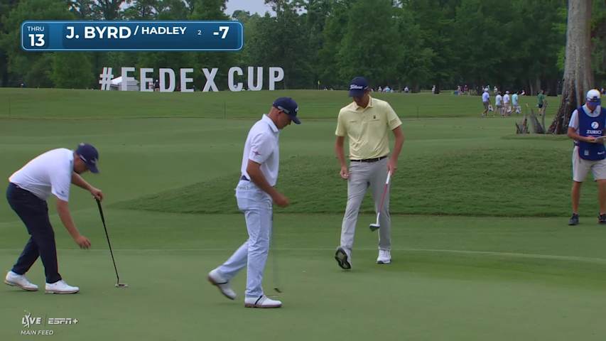 Jonathan Byrd makes birdie on No. 13 at Zurich Classic