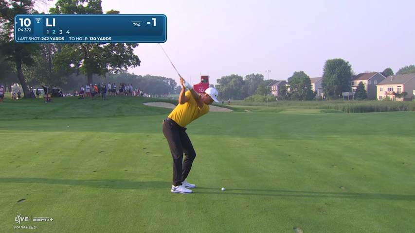 Haotong Li makes birdie on No. 10 at 3M Open