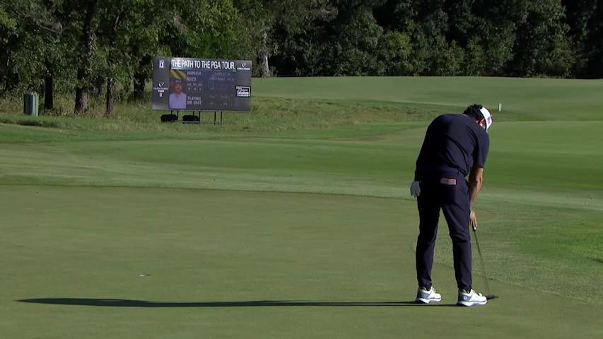 Marcelo Rozo makes birdie on No. 16 at Compliance Solutions