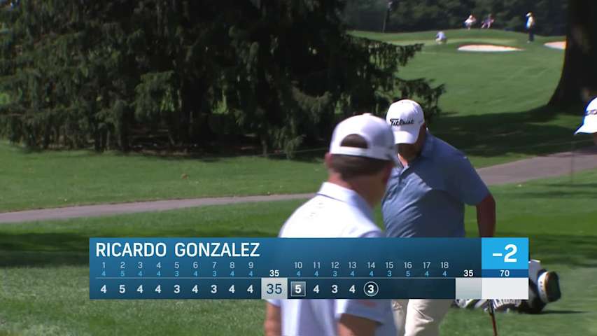Ricardo Gonzalez makes birdie putt on No. 14 at Kaulig Companies Championship