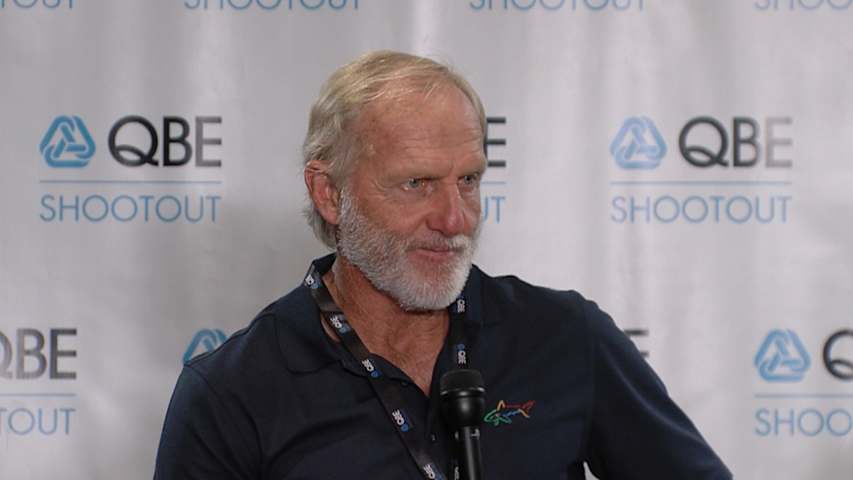 Greg Norman comments before QBE Shootout