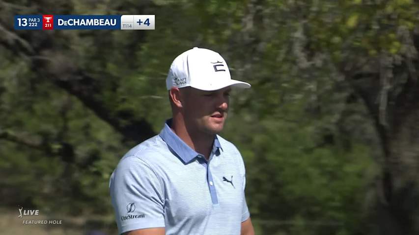 Bryson DeChambeau sinks a 26-foot birdie putt at Valero