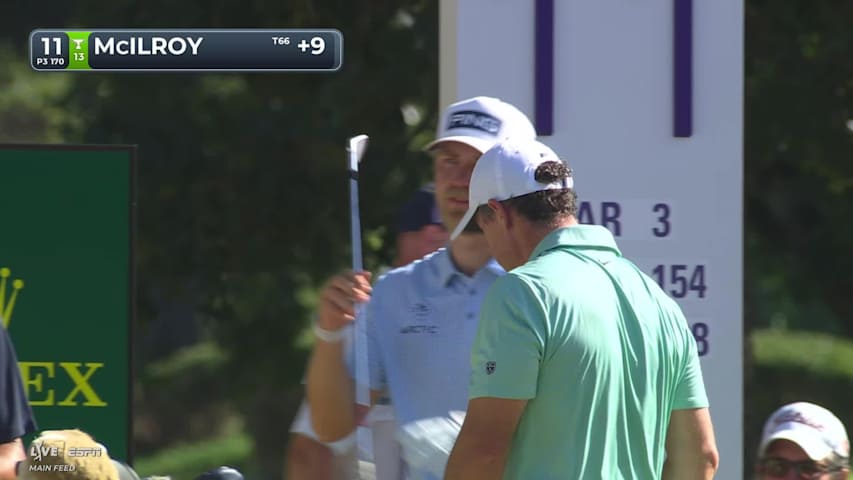 Rory McIlroy hits tee shot to 5 feet, sets up birdie on No. 11 at FedEx St. Jude
