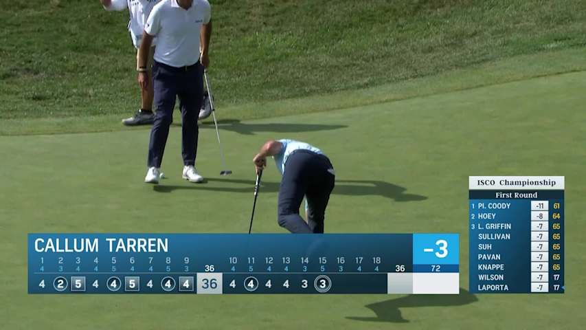Callum Tarren sinks a 24-foot eagle putt at ISCO Championship