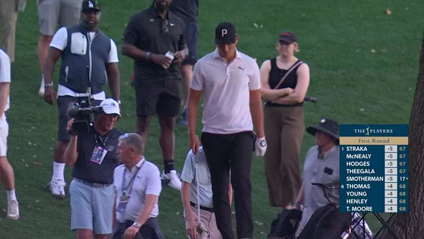 Matti Schmid hits 183-yard approach to 15 feet, sets up birdie on No. 18 at THE PLAYERS