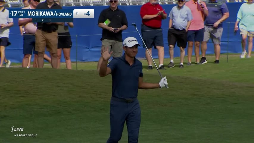 Collin Morikawa’s amazing early hole-outs at Zurich Classic
