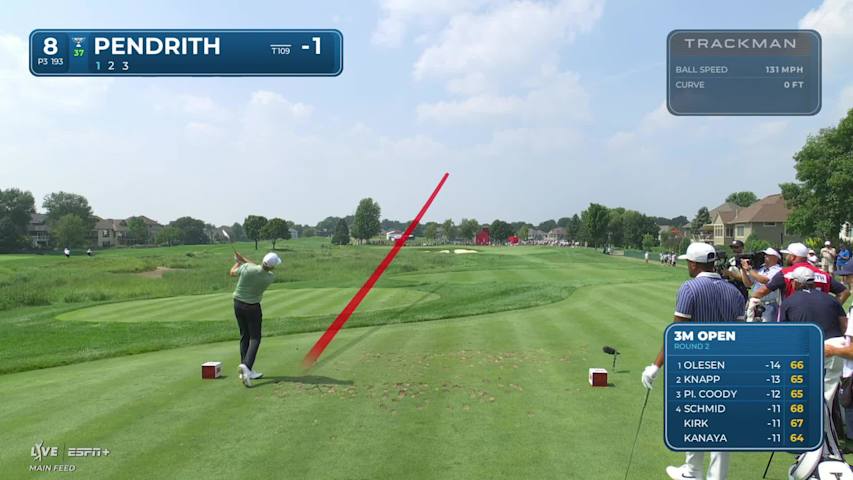 Taylor Pendrith makes birdie on No. 8 at 3M Open