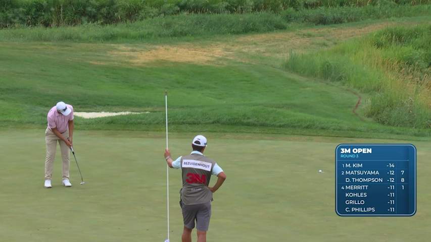 Christiaan Bezuidenhout drains 16-foot putt for birdie on No. 4 at 3M Open
