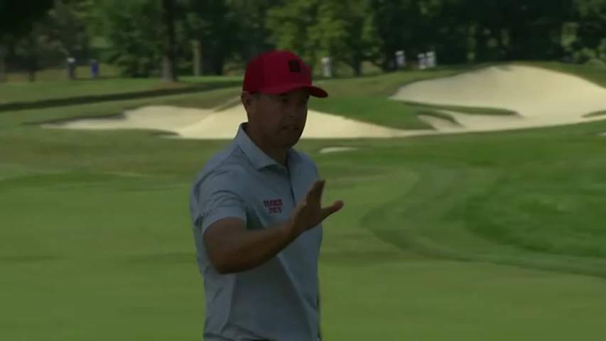 Brandon Harkins chips in for birdie at Nationwide Children's