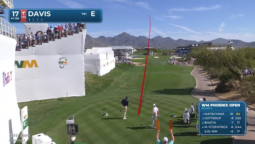 Cam Davis drives to 4 feet, makes eagle putt on No. 17 at WM Phoenix Open