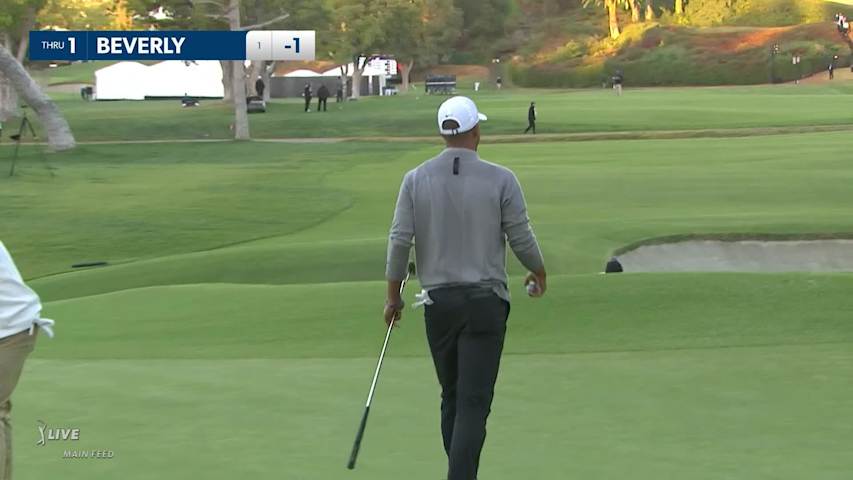 Aaron Beverly makes 14-foot birdie putt at Genesis