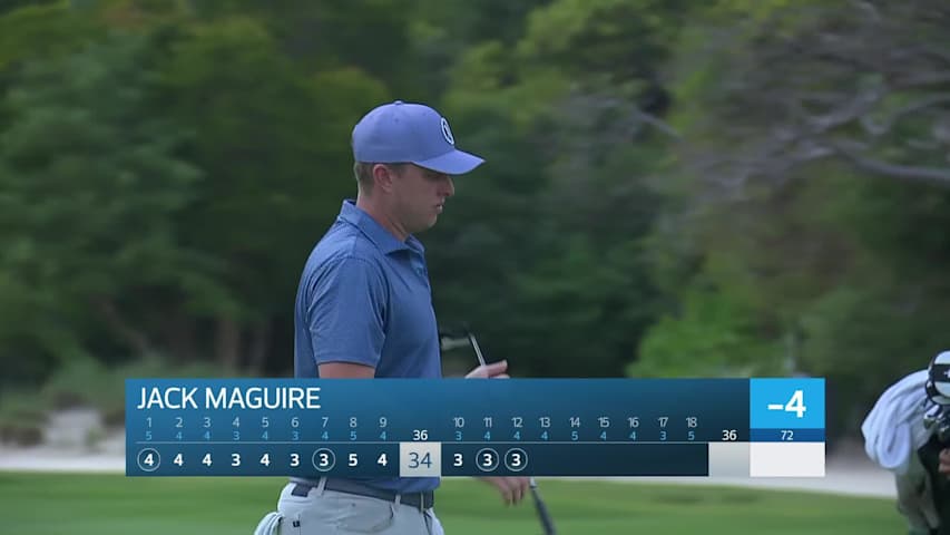 Jack Maguire makes birdie putt on No. 12 at Great Abaco Classic