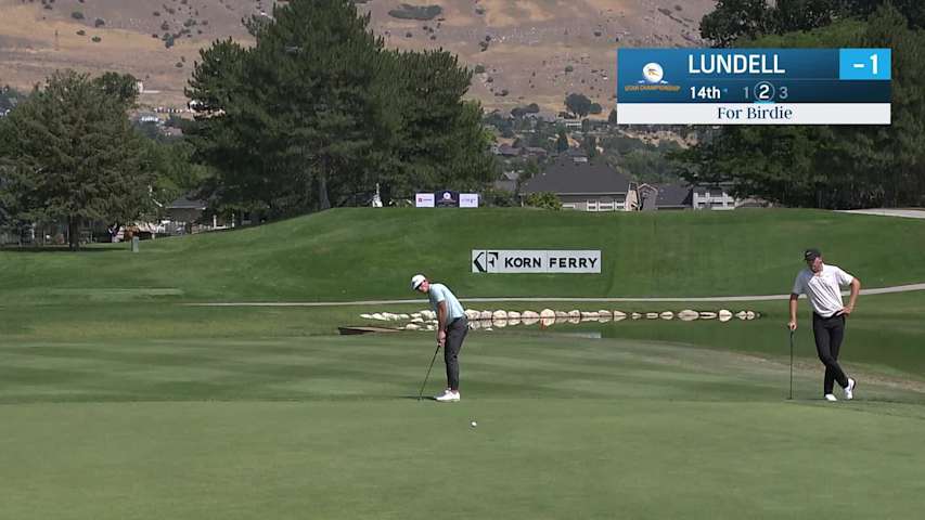 Carson Lundell makes birdie on No. 14 at Utah Championship