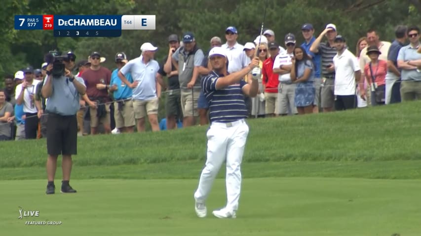 Bryson DeChambeau spins approach to set up birdie at the Memorial