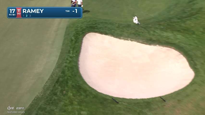 Chad Ramey sinks 17-foot birdie putt from rough on No. 17 at Cognizant Classic