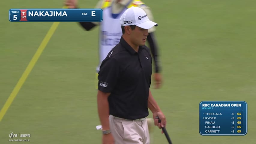 Keita Nakajima sinks 11-foot putt for birdie on No. 14 at RBC Canadian