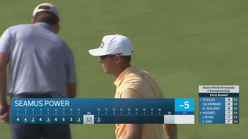 Seamus Power sinks 8-foot birdie putt on No. 10 at Butterfield Bermuda