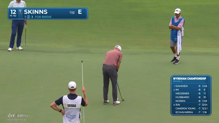 David Skinns makes birdie on No. 12 at Wyndham