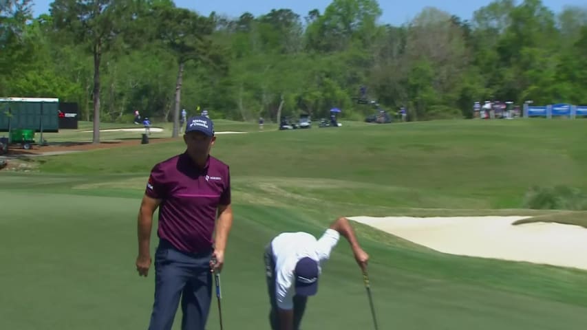 Padraig Harrington sinks birdie putt at Rapiscan