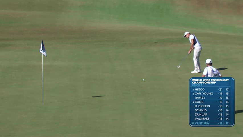 Kristoffer Ventura makes birdie on No. 18 at World Wide Technology