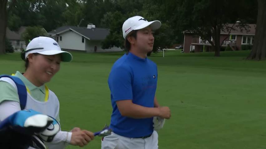 Yuta Sugiura makes birdie on No. 18 at AdventHealth