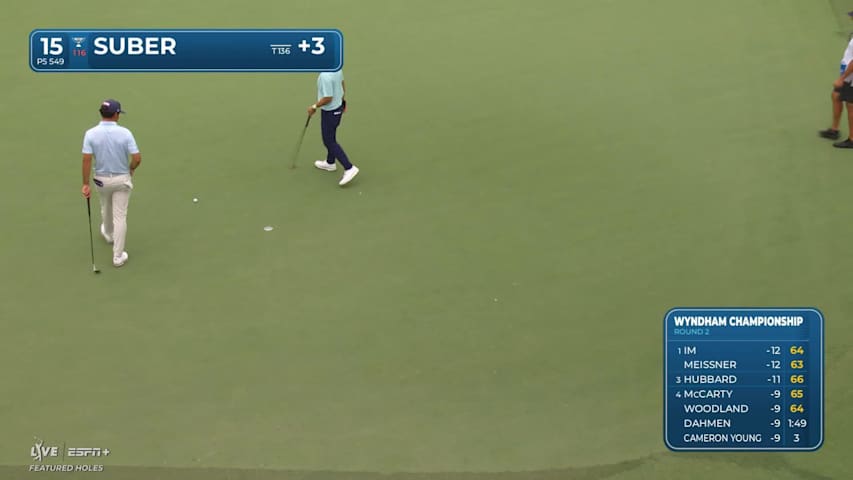 Jackson Suber makes birdie on No. 15 at Wyndham