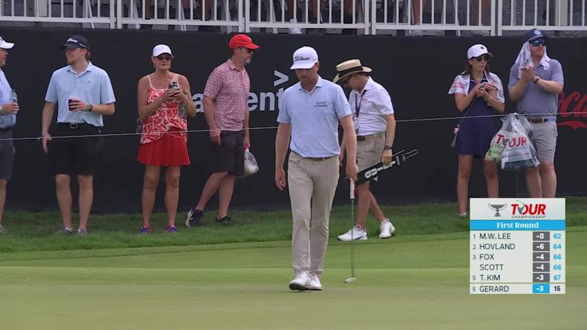 Ryan Gerard sinks 10-foot birdie putt on No. 16 at TOUR Championship