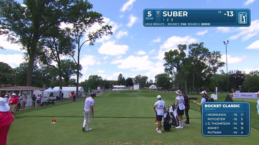 Jackson Suber makes birdie on No. 5 at Rocket Classic